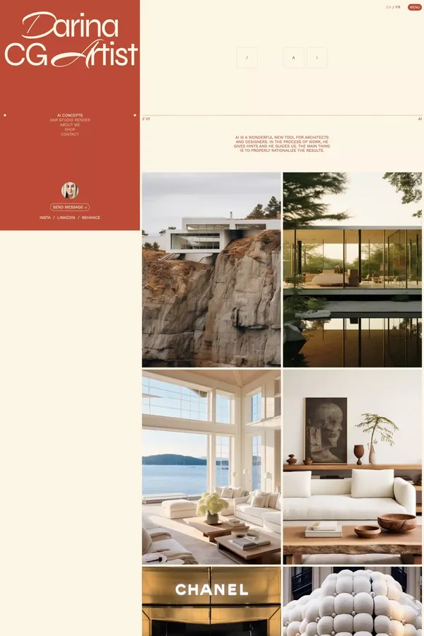 Darina CG Artist - Portfolio design inspiration