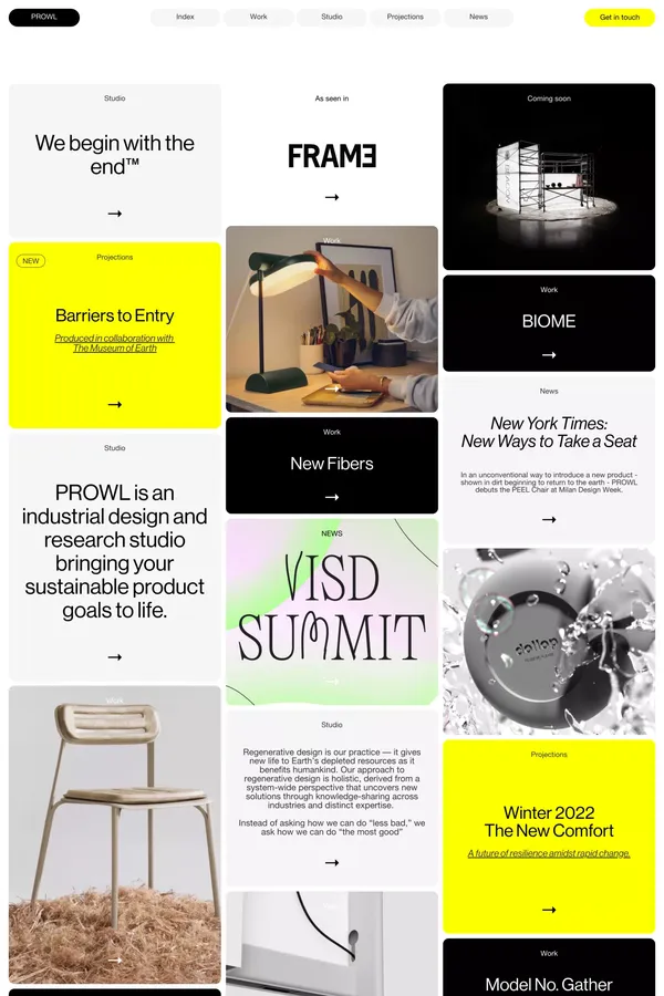 PROWL Studio - Portfolio design inspiration