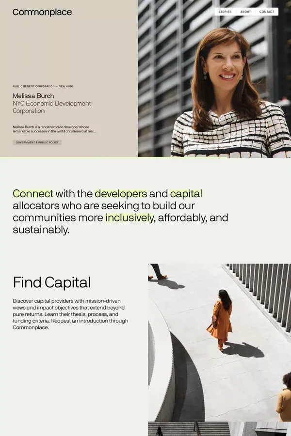 Connecting real estate developers and capital for impact. - Portfolio design inspiration