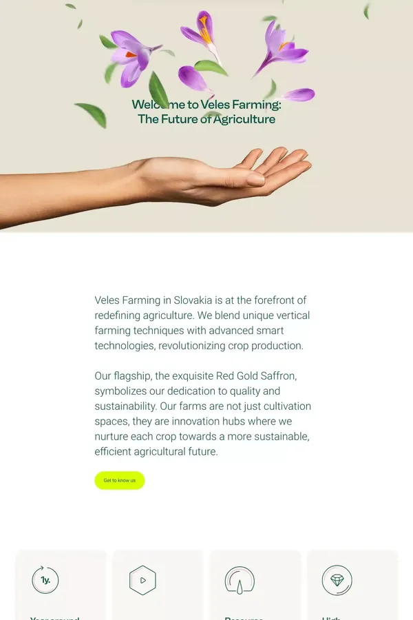 Veles Farming – The Future of Agriculture - website design inspiration