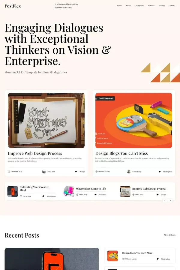 PostFlex - Ecommerce Webflow website template