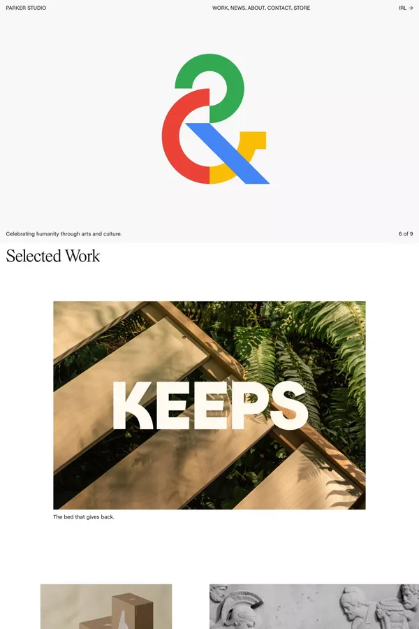 Parker Studio - Portfolio design inspiration
