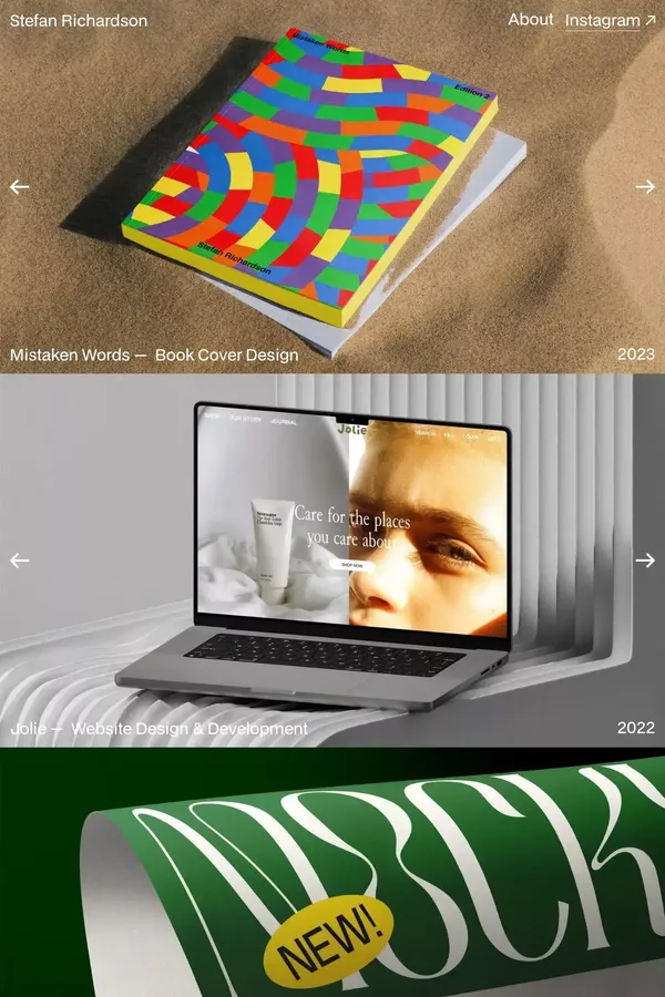 Stefan Richardson | Designer - Template design inspiration