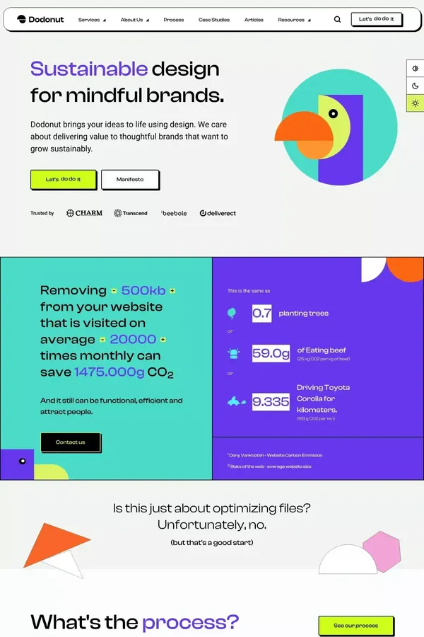 Sustainable design for mindful brands | Dodonut - Portfolio design inspiration
