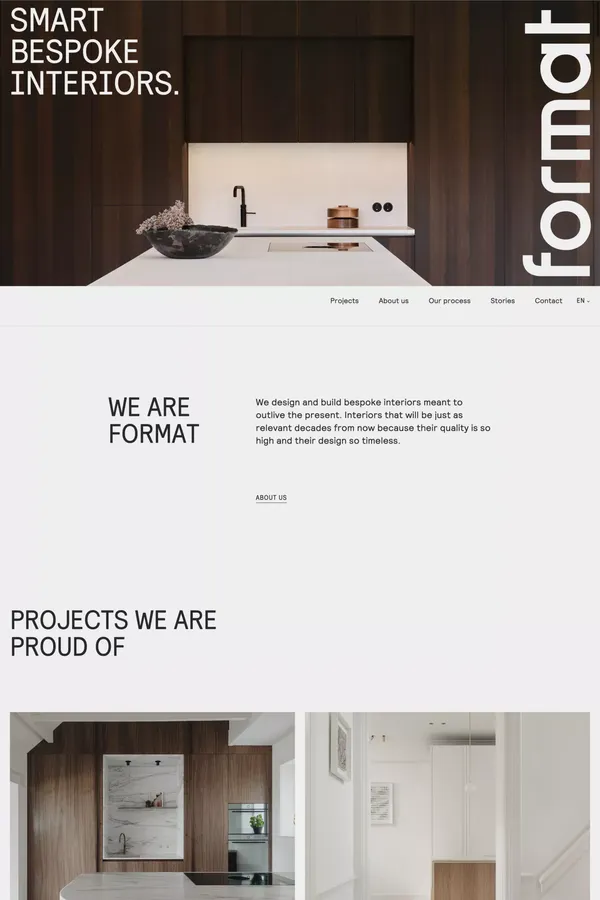 Format Furniture - Portfolio design inspiration
