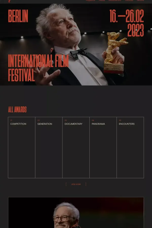 Berlinale - website design inspiration