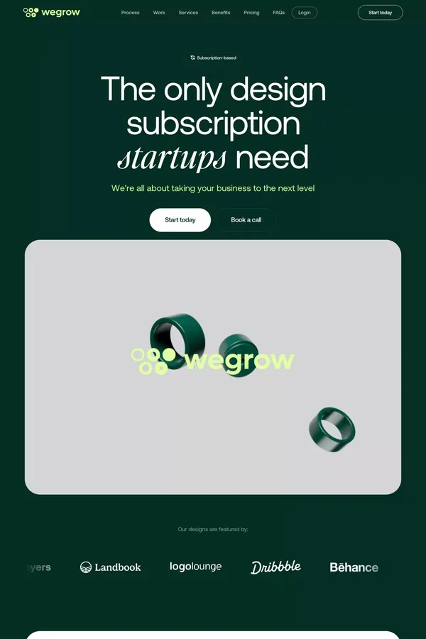 Wegrow - Landing design inspiration
