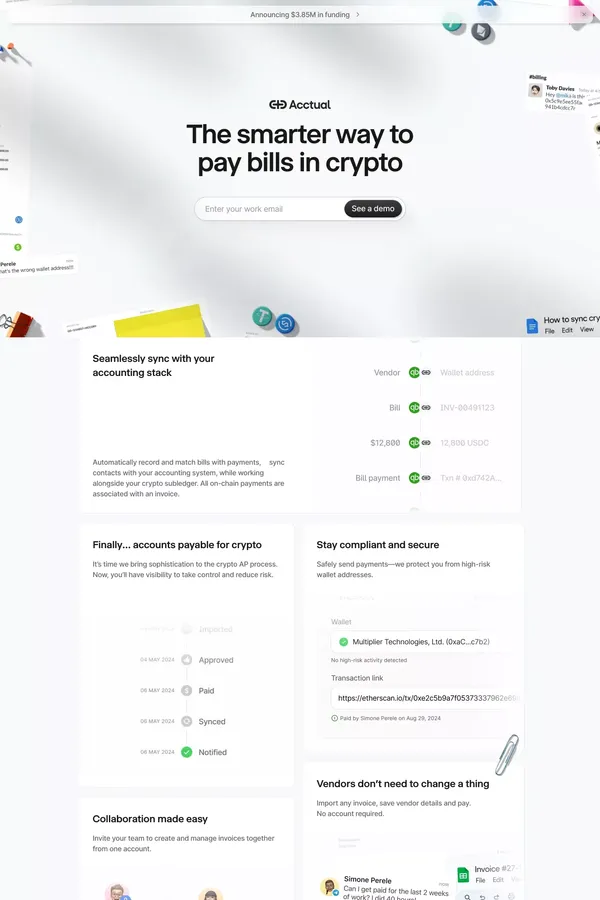 Acctual - Landing design inspiration