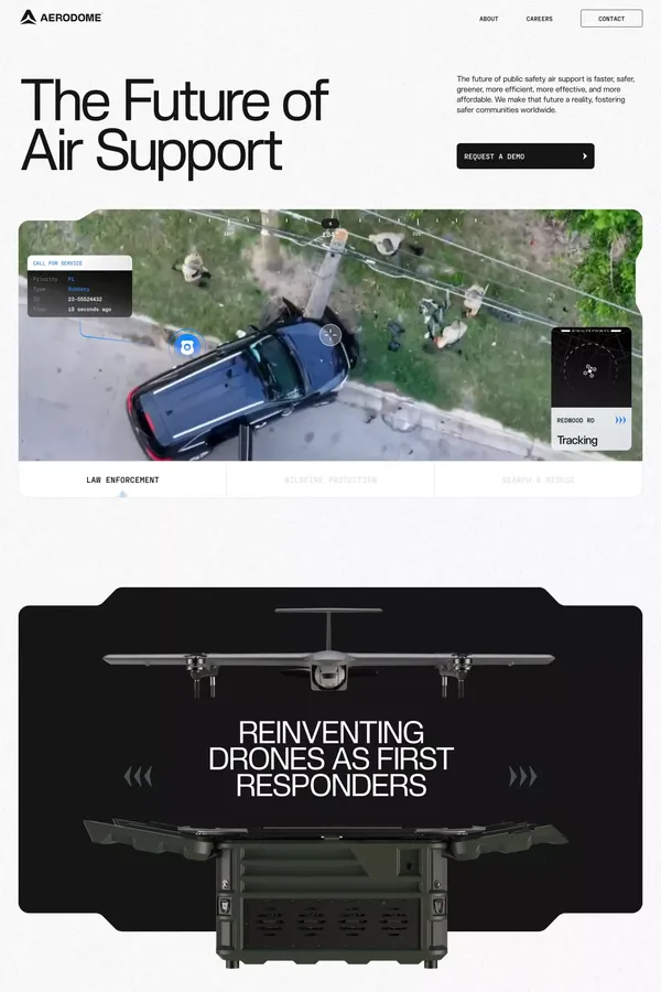 Aerodome - Landing design inspiration