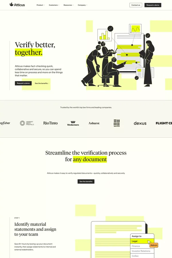 Fact-checking and verification software you can trust - Landing design inspiration