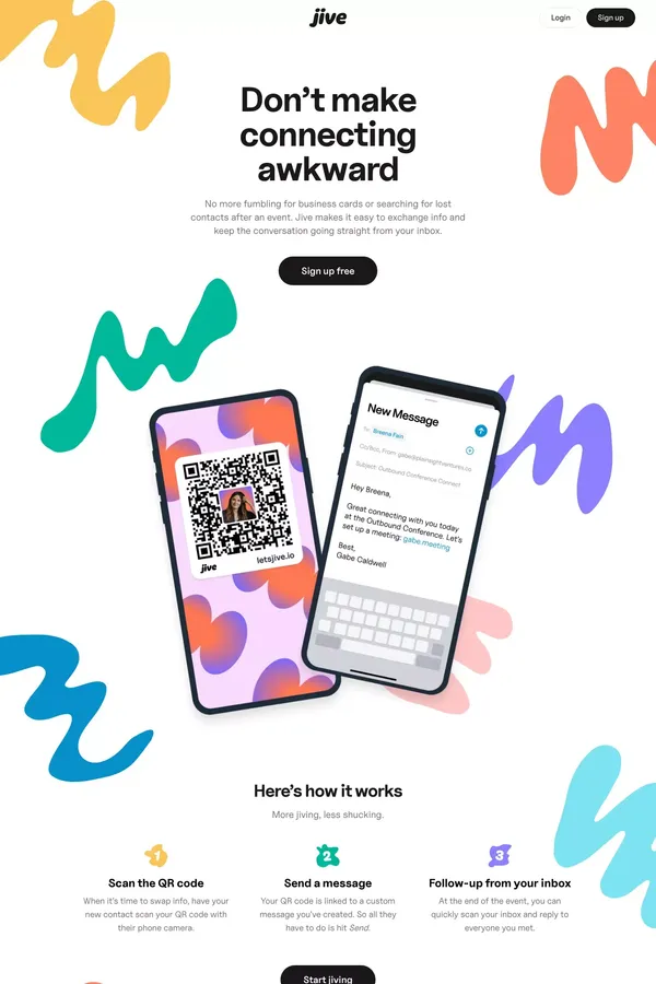 Let's Jive | Jive - Landing design inspiration