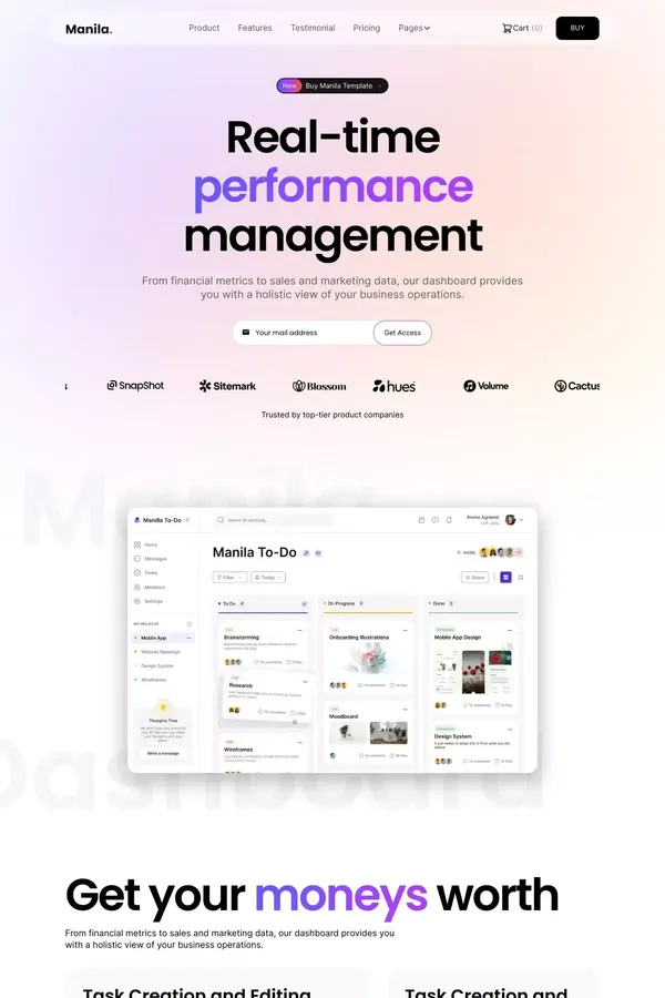 Manila - Webflow Ecommerce website template - Landing design inspiration