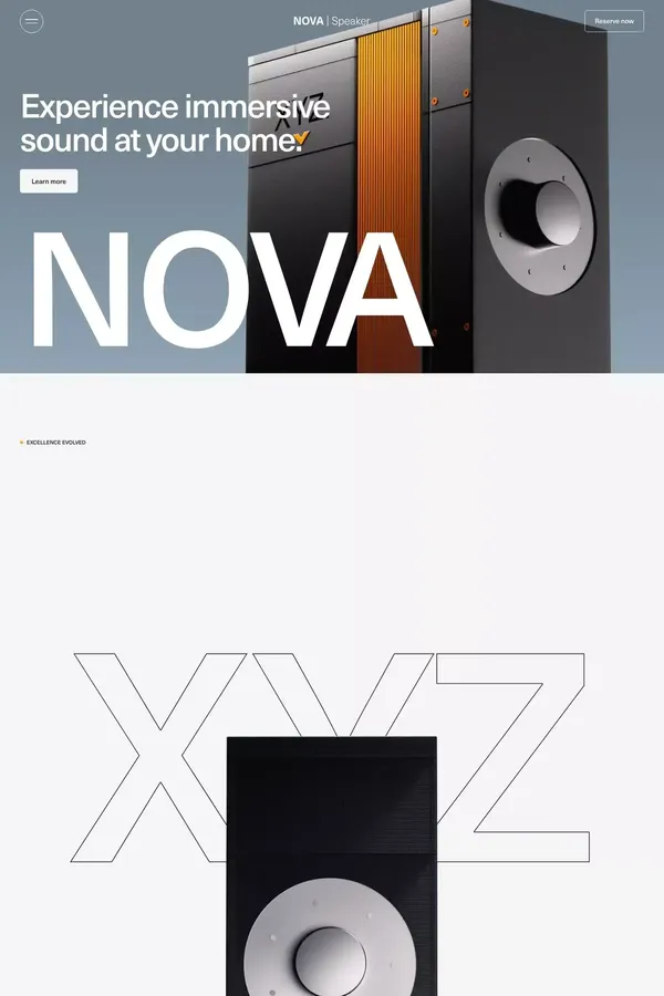 NOVA Smart Home Speaker | Immersive sound for your home - Case Study design inspiration