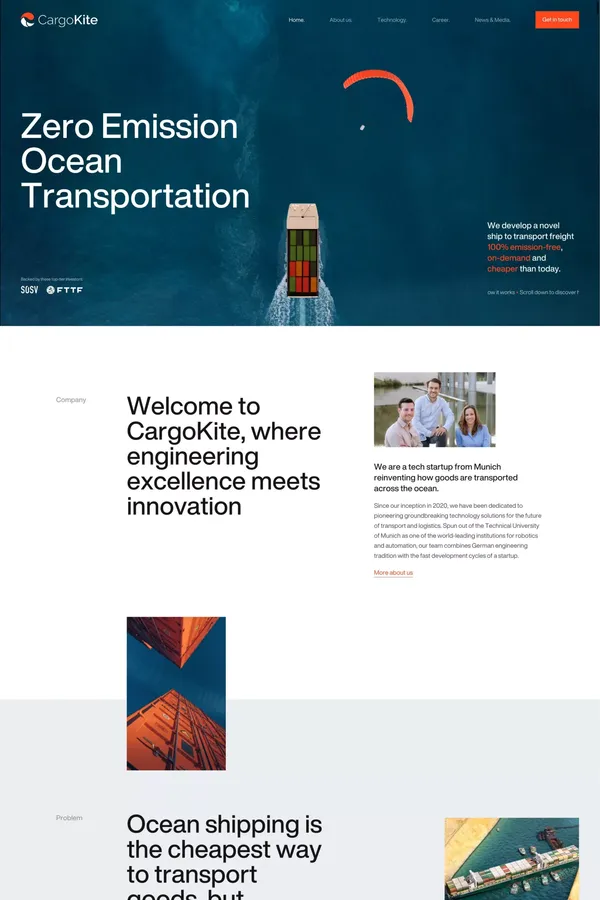 Cargokite - Landing design inspiration