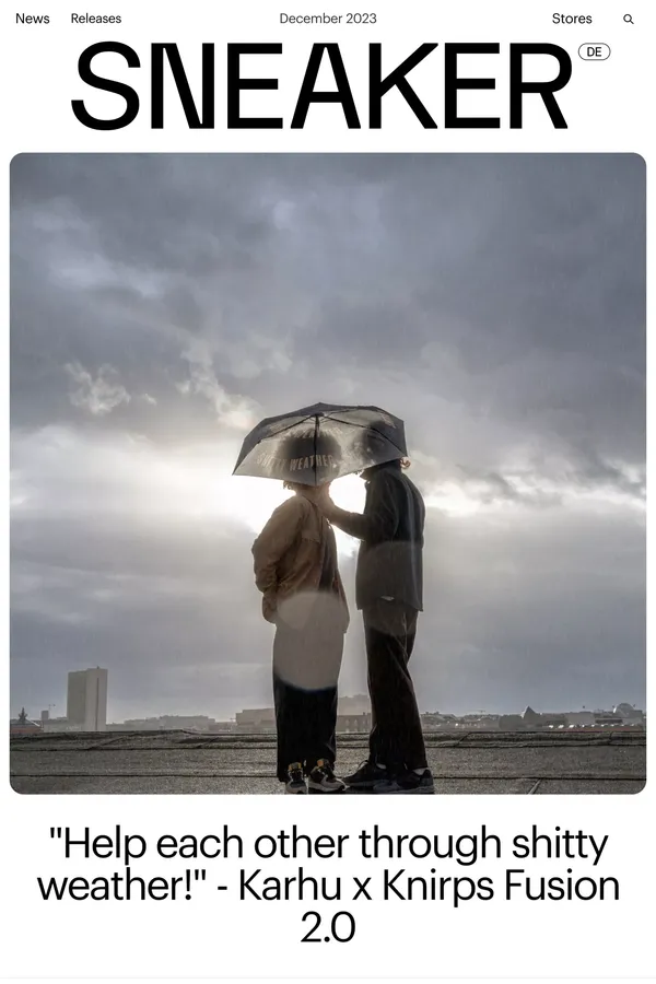 SNEAKER ᴰᴱ | Brands, News & Releases | sneaker.de - Blog design inspiration