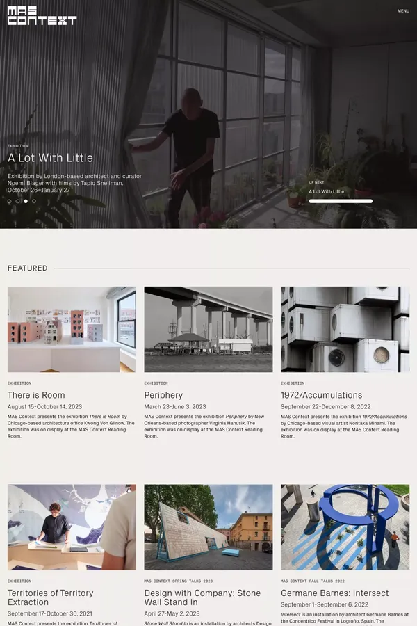 MAS Context | Addressing issues that affect the urban context - Blog design inspiration