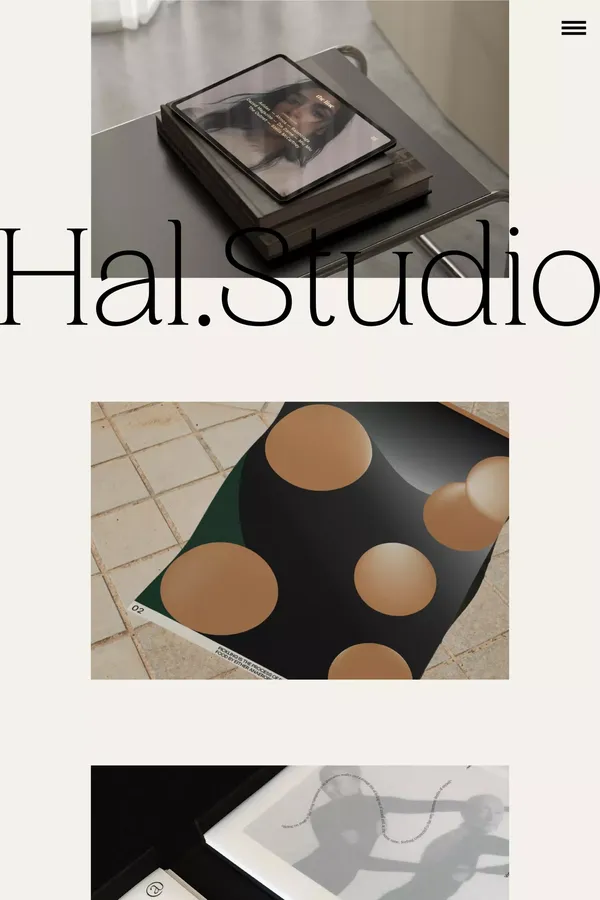 Hal.Studio - Graphic design and branding studio - Portfolio design inspiration