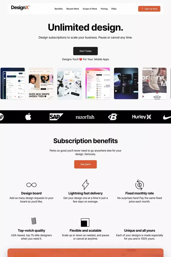 DesignX - Unlimited Design Subscriptions From Top 1% Talent