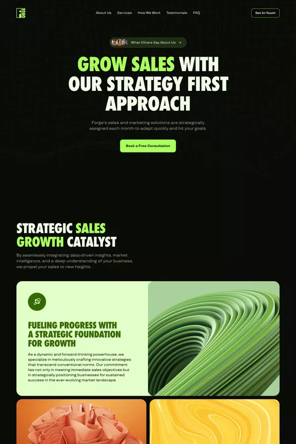Forge - Grow Sales With Our Strategy First Approach - Landing design inspiration