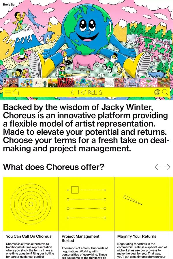 Choreus - Landing design inspiration