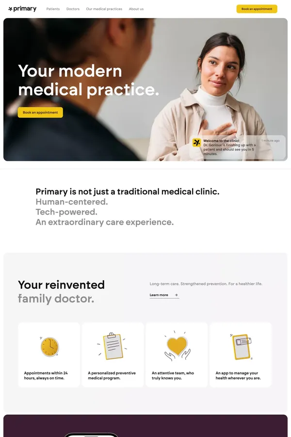 Primary - Your modern medical practice.