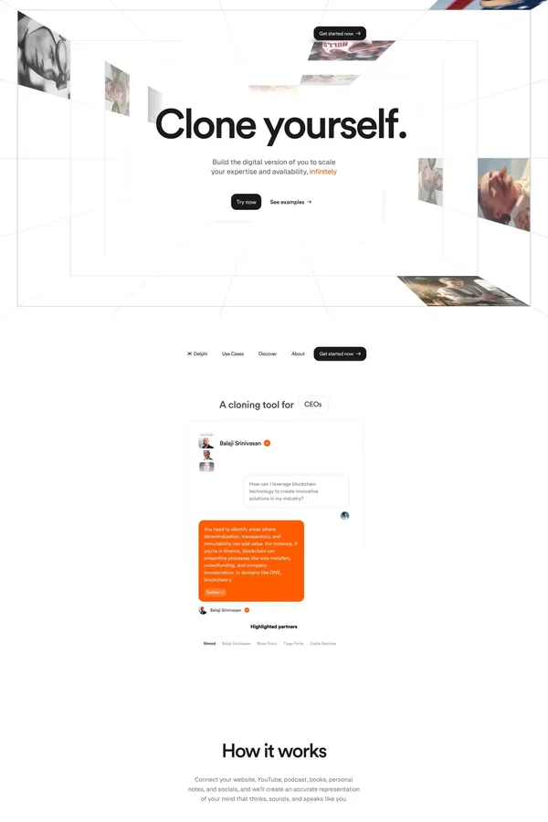 Delphi - Landing design inspiration
