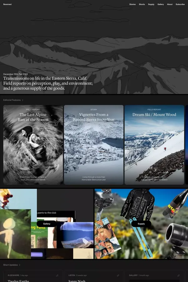 Reversed - Blog design inspiration