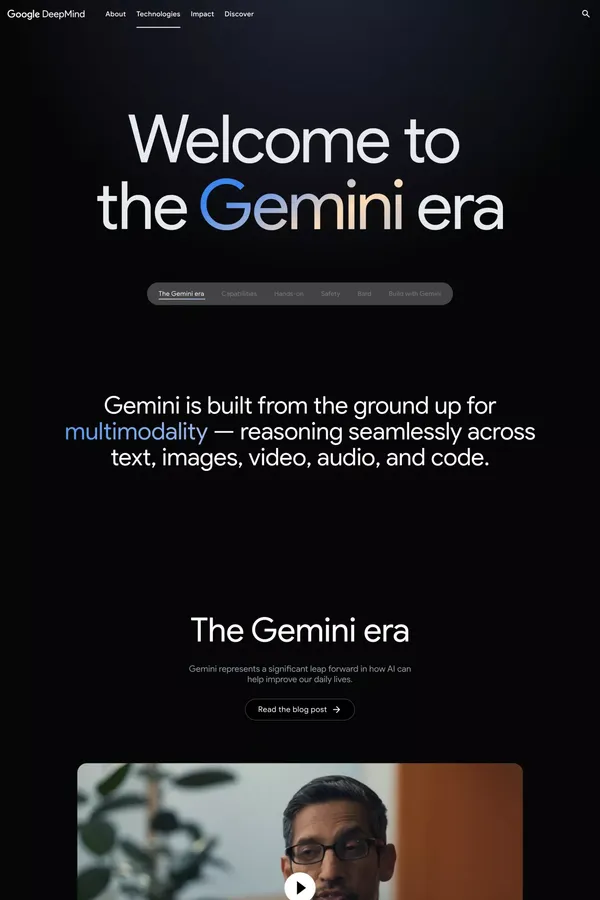 Gemini - Google DeepMind - Landing design inspiration