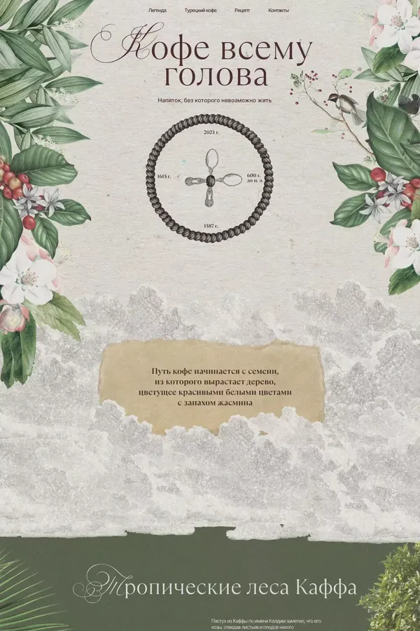 Кофе всему голова - website design inspiration