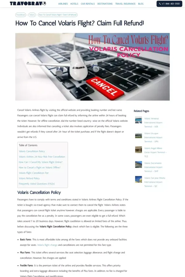 How to Cancel Volaris Flight? Volaris Cancellation Policy - website design inspiration