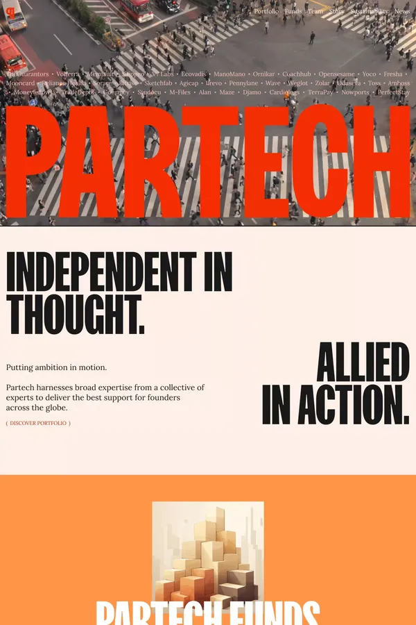 Partech - Portfolio design inspiration