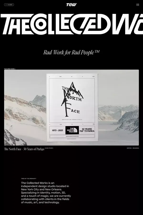 The Collected Works → A Design Studio Doing Rad Work for Rad People™ - Portfolio design inspiration