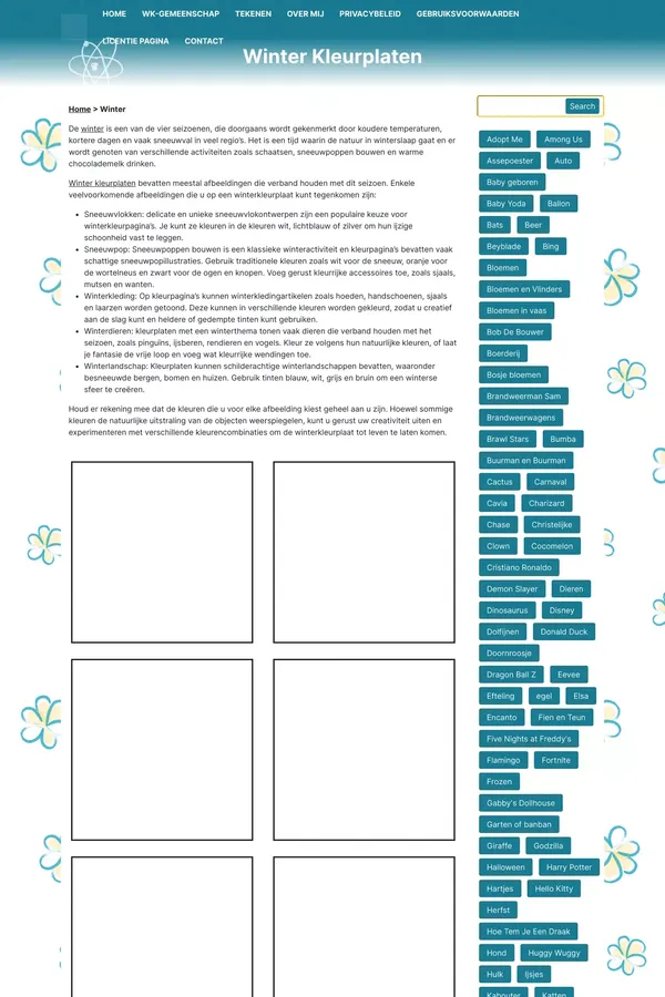 Winter Kleurplaten | Printen Online Bij Kleurplaten WK - Other design inspiration