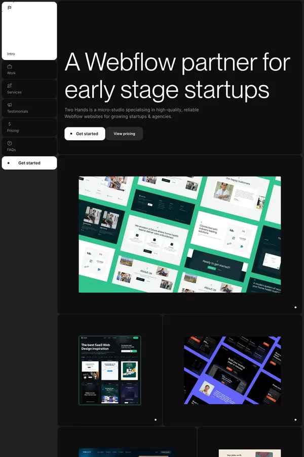 Two Hands | Webflow design & development studio - Portfolio design inspiration