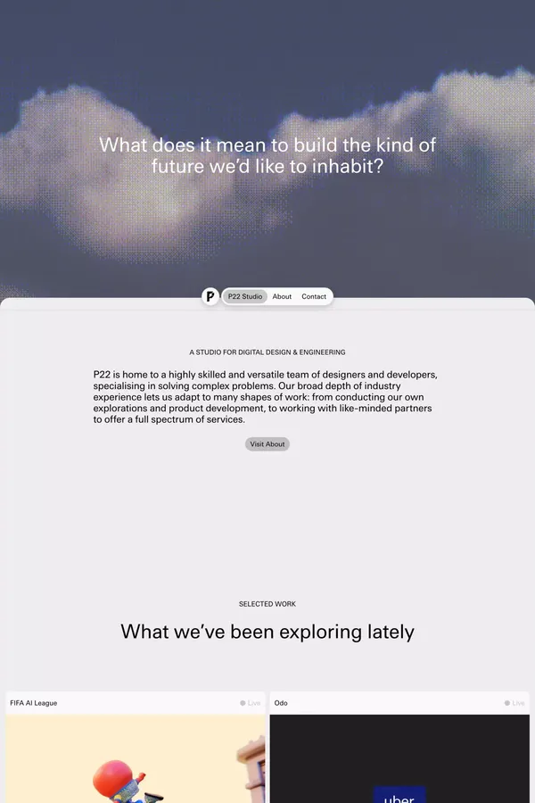 P22 Studio: Digital Design and Engineering - Portfolio design inspiration