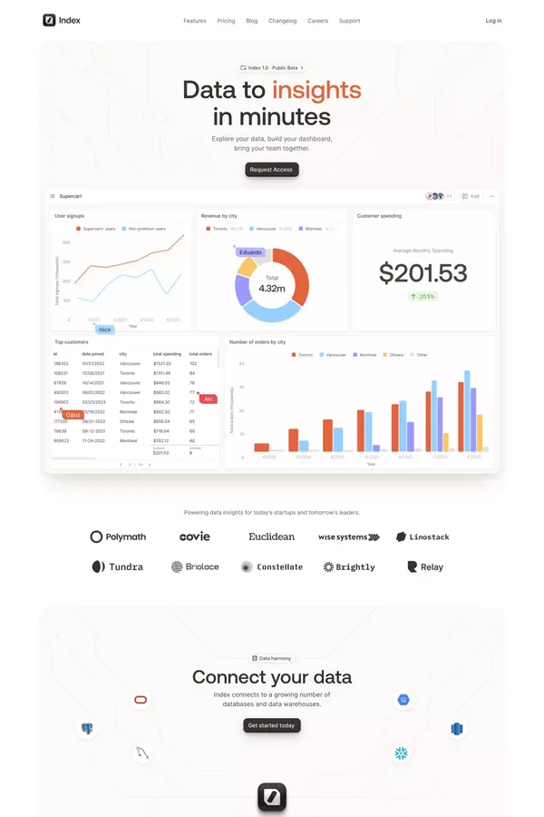 Index - Landing design inspiration