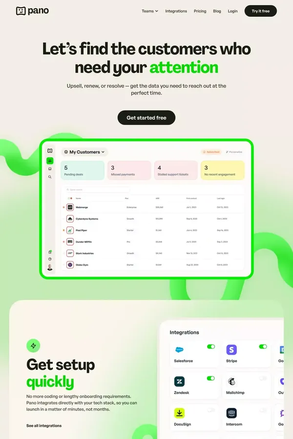 Pano - Landing design inspiration