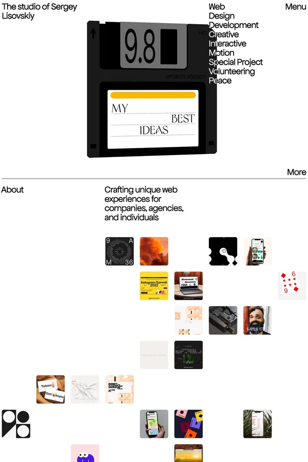 The studio of Sergey Lisovskiy - Portfolio design inspiration