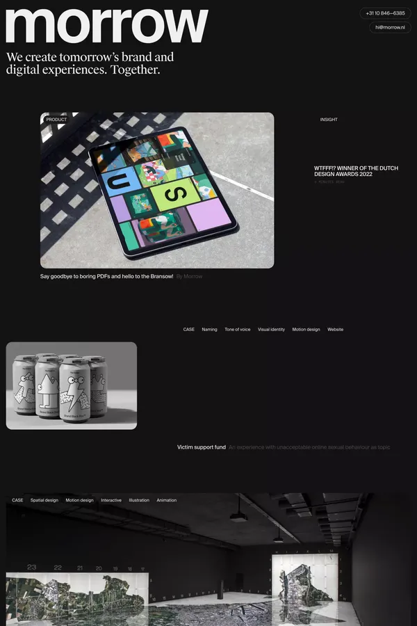 Morrow. The Creative Club. - Portfolio design inspiration