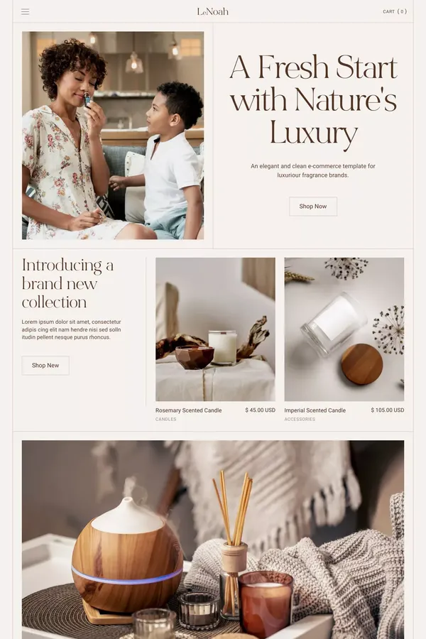 LeNoah - Webflow Ecommerce Website Template - Template design inspiration