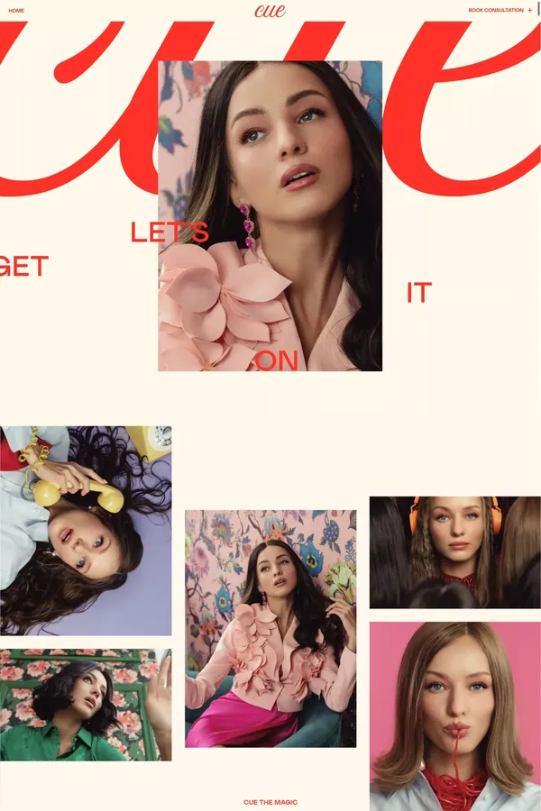 Cue | Let's get it on - Portfolio design inspiration