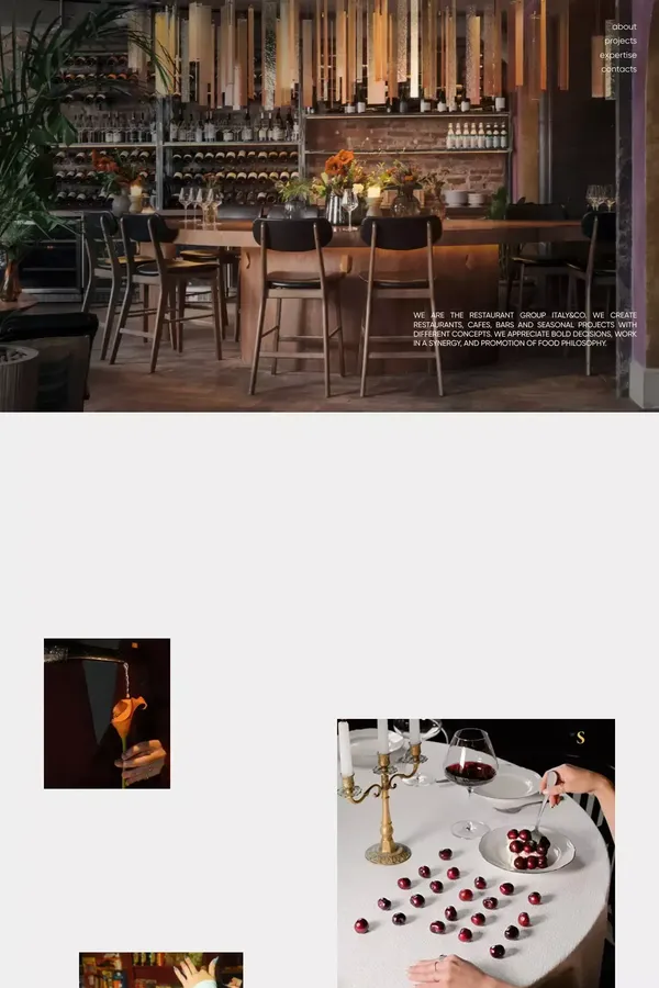 italy & co. — restaurant concord - website design inspiration