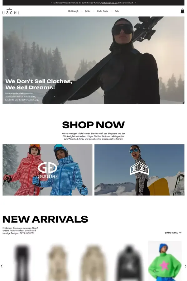 Home | Uschi Grote Store Kitzbühel - Ecommerce design inspiration