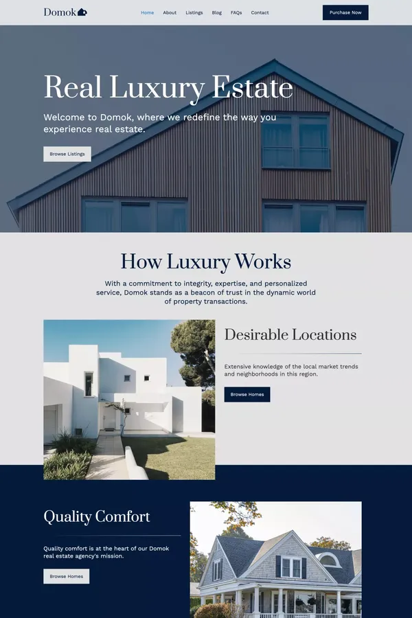 Domok - Real Estate HTML5 Responsive Website Template