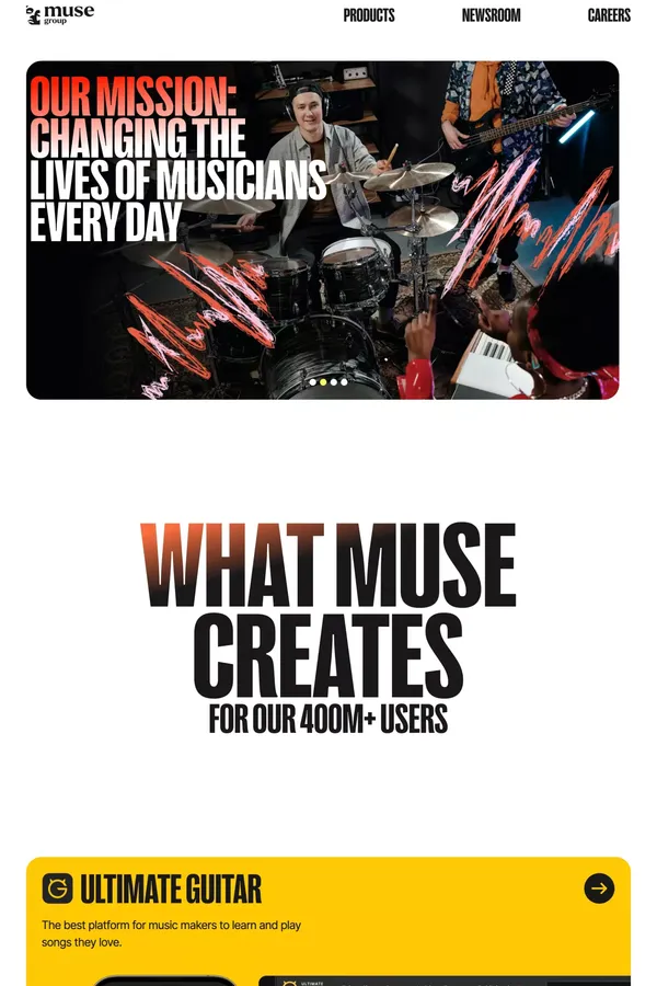 Muse Group - Portfolio design inspiration