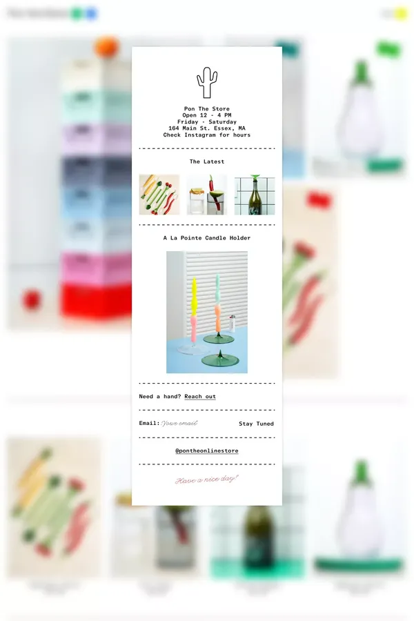 Pon The Store - website design inspiration