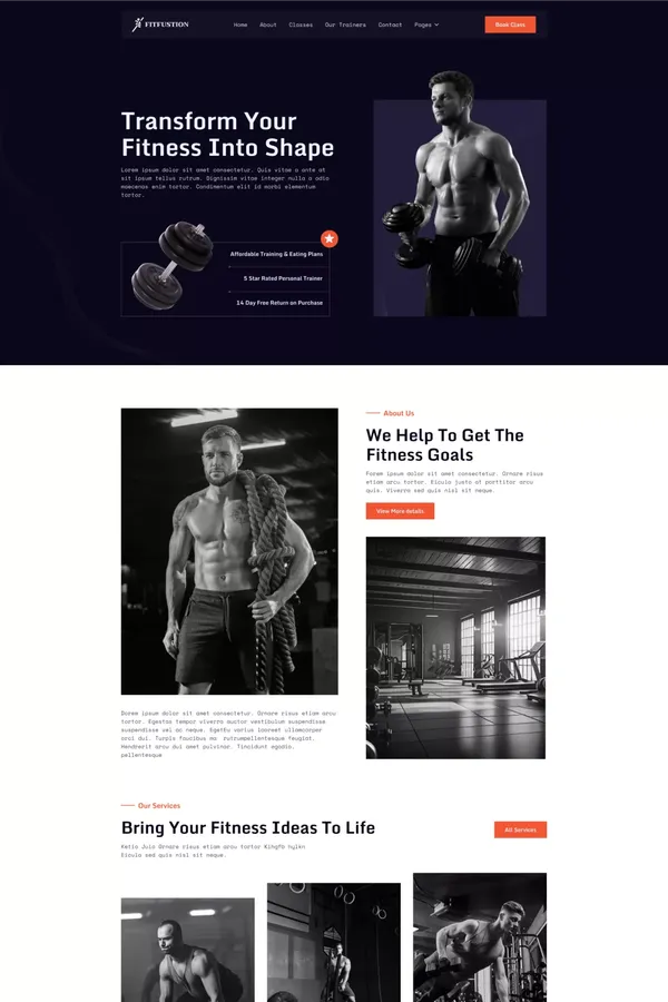 FitFustion - Gym HTML5 Responsive Website Template