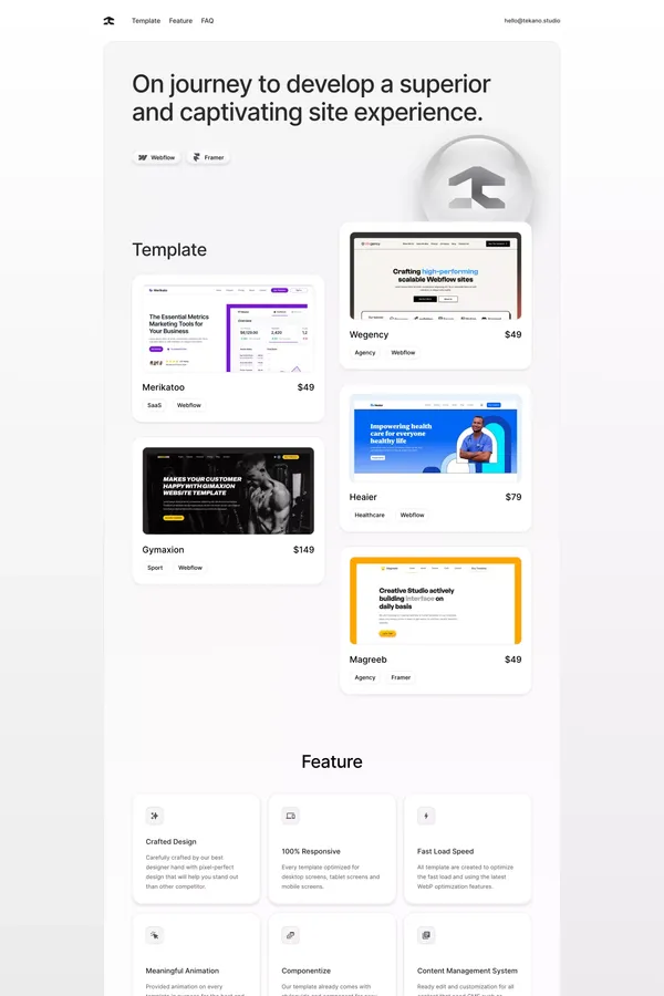 Tekano Studio | Webflow & Framer Creative Studio