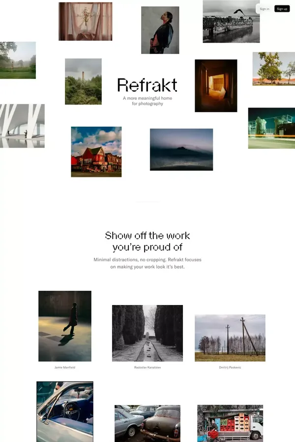 Refrakt - Landing design inspiration