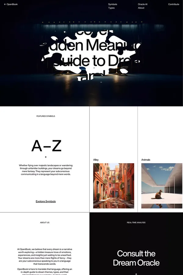 Dream Guide | OpenBook - Portfolio design inspiration